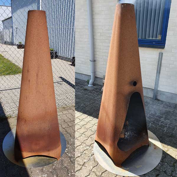 havepejs cortenstål